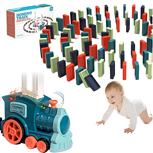 Creative Domino Rally Electric Train Set, 2022 New Domino Train Blocks