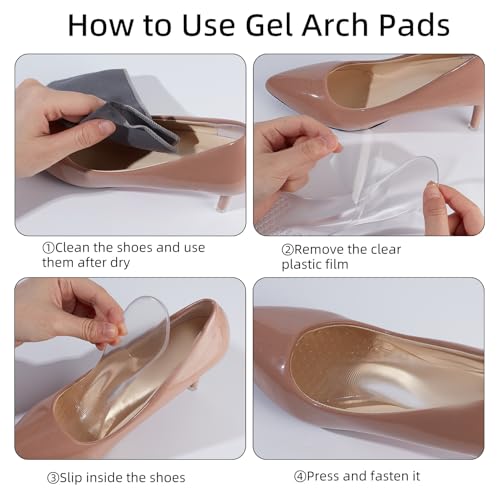 Plantillas de Gel para Talón con Soporte de Arco 2 Piezas miniatura 3