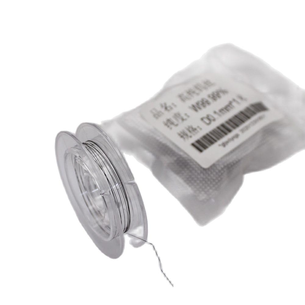 Fils de tungstène haute pureté 0.02mm 0.03mm 0.04mm 0.05mm 0.06mm 0.08mm 0.1mm 0.2mm 0.3mm 0.4mm 0.5mm 0.6mm 0.8mm 1mm(0.04mm x 1m 1pc)