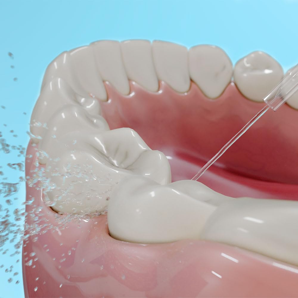 Cecotec Hydropulseur Bucal Bamba ToothCare 1200 Jet Pro 7 buses jusqu'à 1250-1700 impulsions par minute, écran LED, capacité 1000 ml, 10 réglages de pression, IPX4, déinfection à la lumière UV