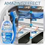 Mould Stain Remover Gel Washing Machine Cleaner, Grout Cleaner with Cleaning Brush, Black Stain Remover for Washer Kitchen Sink Shower Toilet Bathtub Caulk Tile,Bathroom Whitener, 10 Fl Oz