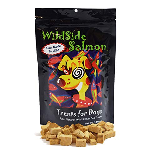 WildSide Wild Alaskan Freeze Dried Salmon All Natural Grain Free Training Treat Snacks for Dogs 3oz
