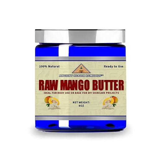 Tarro de mantequilla de mano sin refinar orgánico a granel aroma a mango ligero base no grasa para belleza hidratación de la piel base de bricolaje