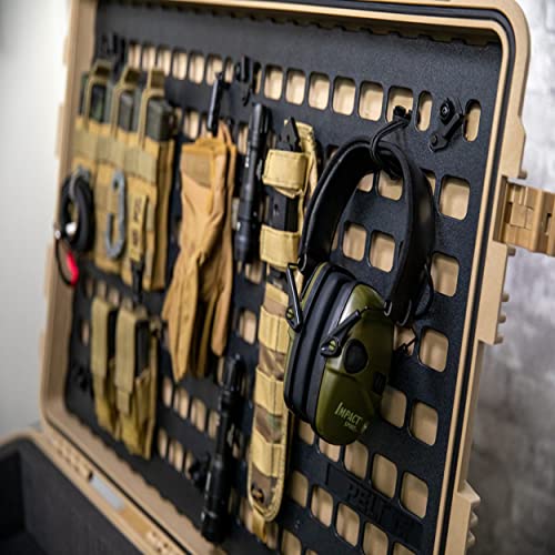 PELI 1510 MOLLE Panel Deckeleinsatz, original Zubehör, kompatibel 1510 Koffer, Farbe: Schwarz, Taschen und Koffer separat erhältlich