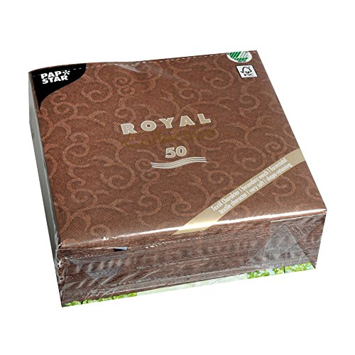 Papstar 84885, Serviettes Tissue, Marron, 7,8 x 20 x 20 cm