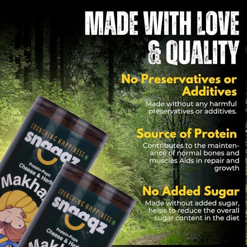 Image of SNAAQZ Roasted Makhana Combo - Cheese & Herbs + Chilly Garlic + Himalayan Pink Salt | Baked Foxnuts | High Protein | Gluten-Free Snacks | Tiffin Ready | Healthy Munching | Low Calorie Tea-Time Snack
