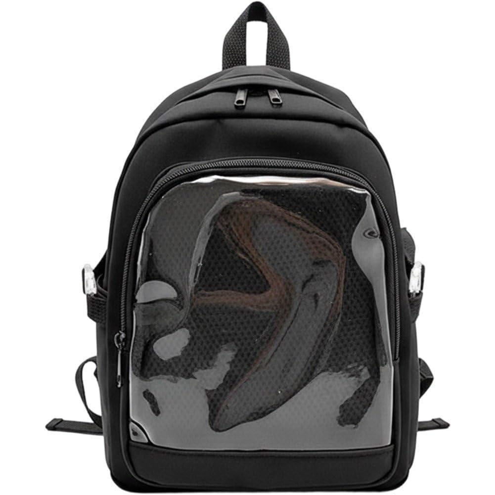 Ita Bag with Clear Windows, Cute School Bag Rucksack Casual Daypack Backpack Fashion Bookbag Itabag for Women