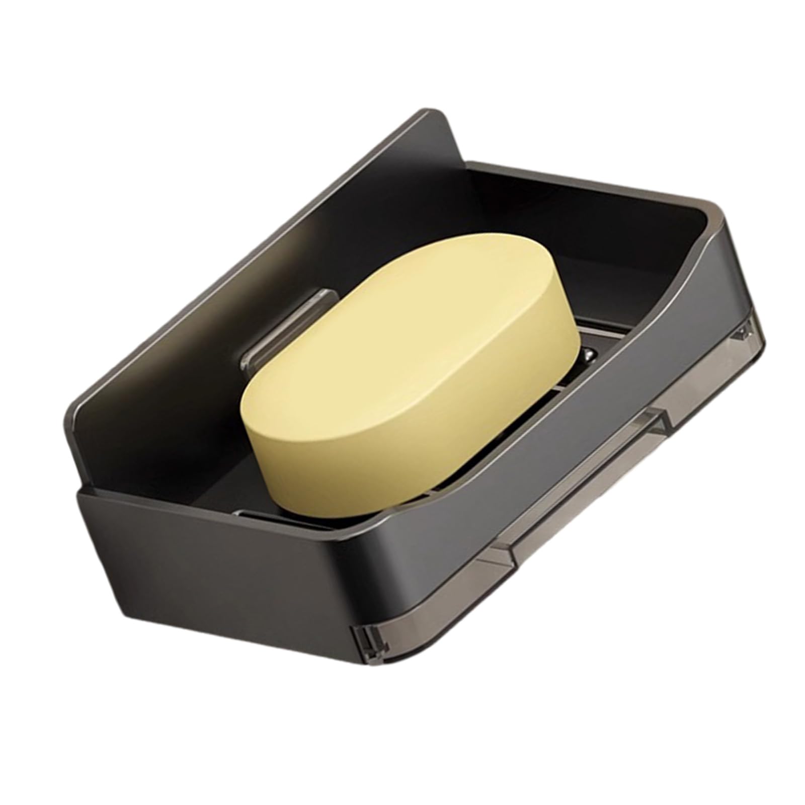 Soap Organiser with Draining Tray for Bathroom Countertop Sink Shower Storage Rack Kitchen Sponge Holder Stick on Soap for Sink