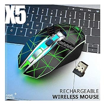 wireless gaming mouse laptop mouse gaming (2.4GHz wireless, black) Wired USB Gaming Mouse, Led Backlit, Color Breathing Lights, High Ergonomic Mouse, Durable ABS Body for Computer PC & Laptop,Braided Cable