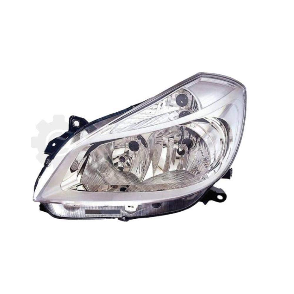Phare gauche pour Clio 3 06.05-08.09 H7/H7 sans moteur avec clignotant