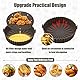 Echify Silikonform für Heißluftfritteuse - 24cm XXL Air Fryer Silicone Pot mit Ölfiltermatte Universal Luftfritteuse Silikontopf Set Heißluftfritteuse Backform für Mikrowelle Ofenzubehör Grau