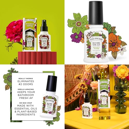 poo-pourri before-you-go toilet spray spring 2 oz variety pack maple pumpkin blush florals and botanical waters