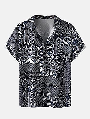 Image of Men's Poly Lycra Digital Printed Shirts with Pajama Shorts Night Suit Set