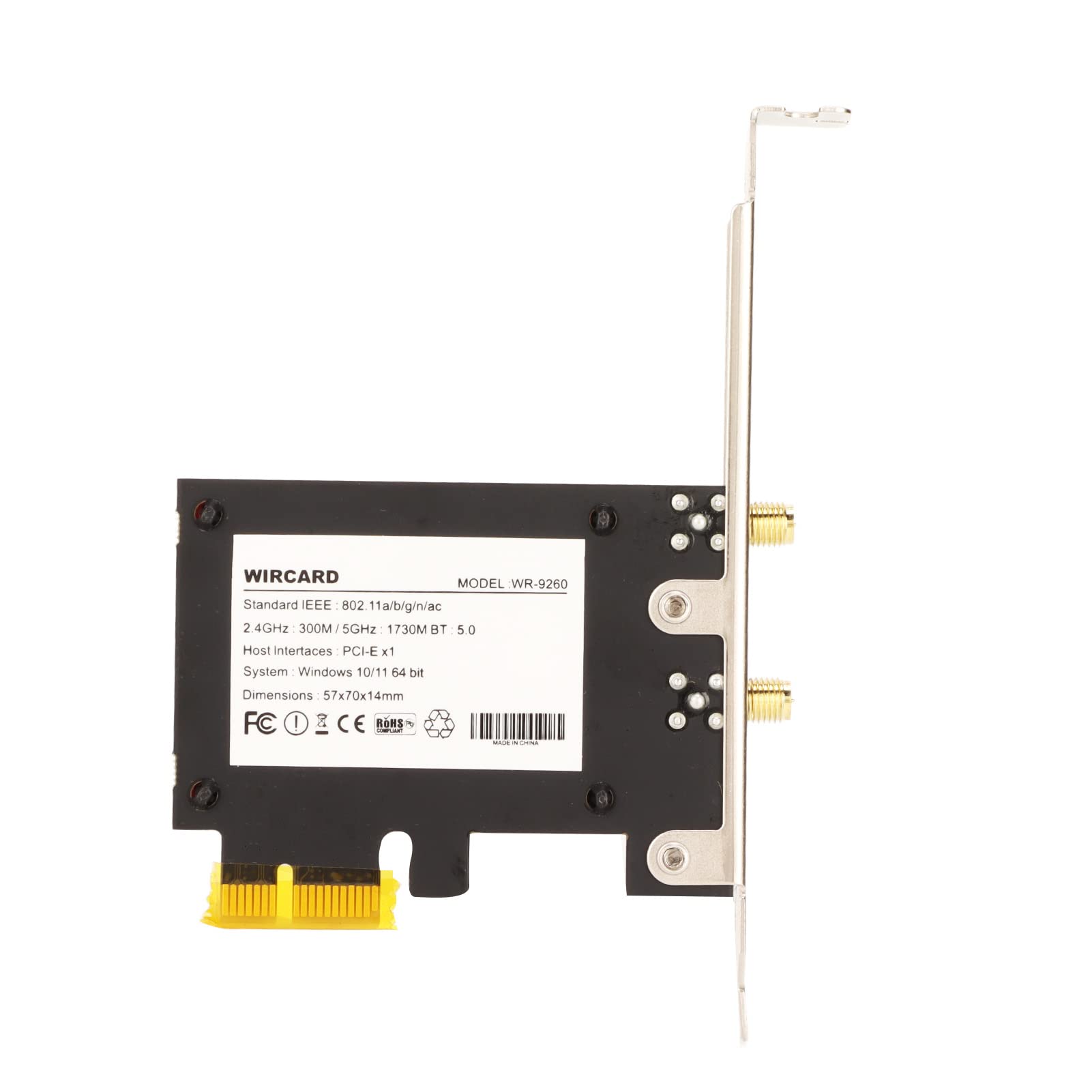 Scheda WIFI PCIe, Antenna AC68 6dBi, Supporto Scheda Wireless Dual Band 2.4G 5G, Velocità di Trasmissione 2000 MBps Compatibile con Interfaccia PCIe X4 X8 X16 per Sistema Win 10 e Win 11 a 64 Bit