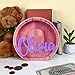 callie Custom Multi Font Piggy Bank with Multicolor Text Engraved Money Box Personalized Wooden Kid Initial Coin Money Bank for Girls and Boys Christmas Birthday Gift Home Decoration（Pink）