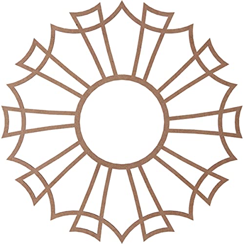 Image of Ekena Millwork 26 inchOD x 9 1 /8 inchID x 3 /8 inchT Augustus Wood Fretwork Pierced Ceiling Medallion, Wood (Paint Grade)