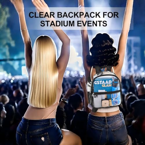 oraben clear backpack for stadium events clear bag small stadium backpack waterproof 12x6x12 for women men adult concert sports