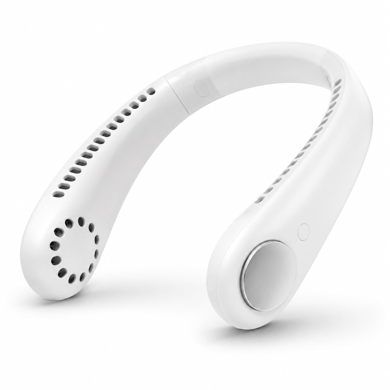 Generico Ventilatore da Collo Portatile Ricaricabile, Flusso d’Aria 360°, Design Ergonomico a Mani Libere, Leggero e Flessibile, Ideale per Ufficio, Viaggi, Passeggiate e Attività all’Aperto