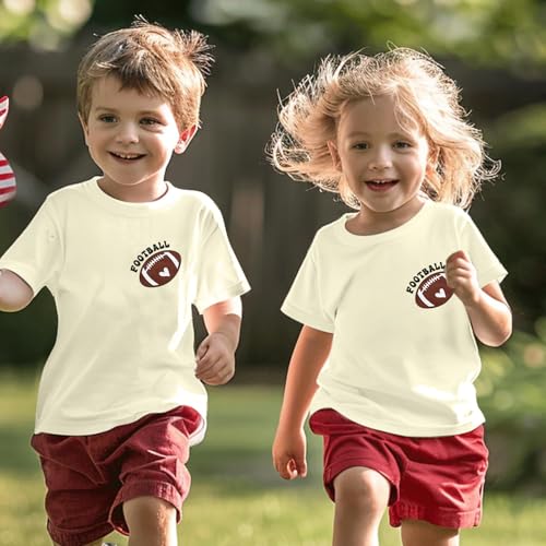 Toddler Game Day Shirt Football Sunday Tshirt for Girls Boys Rugby Athletic Outfit Kids Sports Fans Top 2-8T2