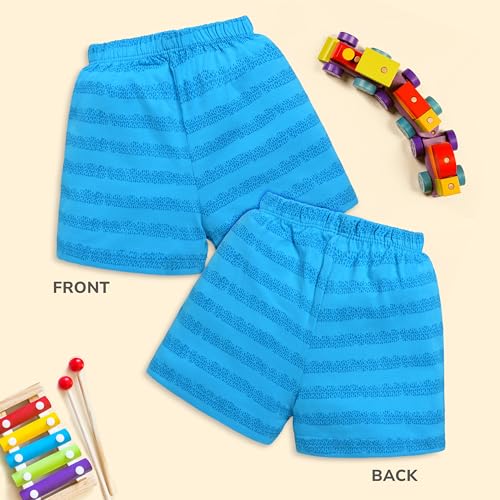 Image of LuvLap Baby Boys & Girls Regular Fit 100% Cotton Shorts Pack of 6