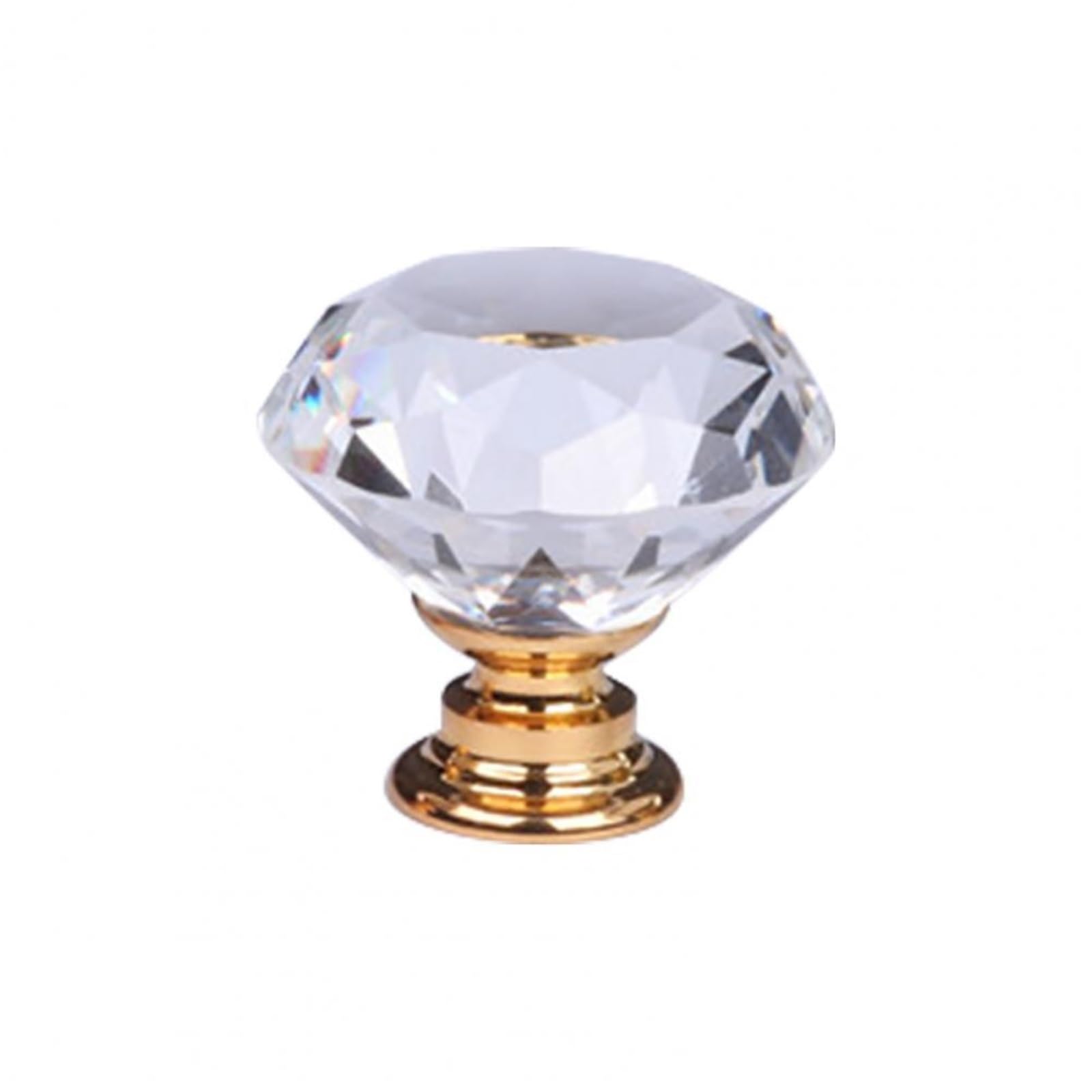 Diamond Cabinet Knobs 30mm Drawer Pulls with Screws for Cupboard Furniture
