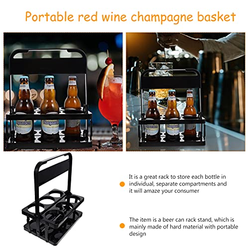 Wine Bottle Carrier 3 Pack Beer Caddy 6 Plastic Bottle Carrier Bottle Caddy Water Bottle Holder Bottle Storage Crate Wine Bottle Rack #TOP1