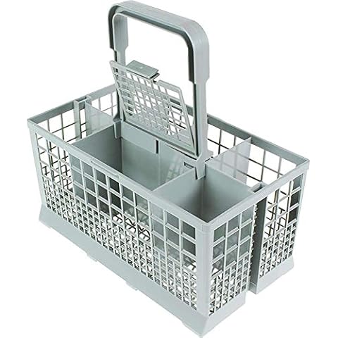 Qualtex Dishwasher Cutlery Silverware Basket Holder Grey, 9 5/16 X 5 1/4 X 9 3/4 Inches Cover