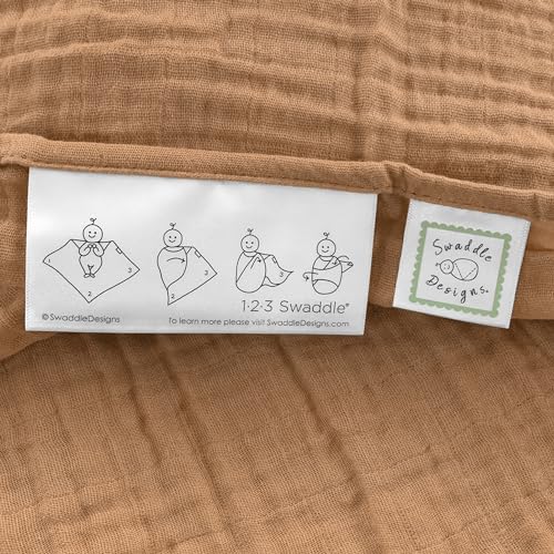 Image of SwaddleDesigns Cotton Muslin Swaddle Blanket, Receiving Blanket for Baby Boys & Girls, Best Registry Gift, 46x46 inches, Butterum