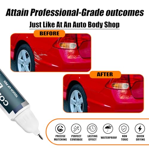 Image of Car Touch Up Paint(R-513 Rallye Red) for Honda OEM Color Match | Car Scratch Remover Pen 2-in-1, Automotive Scratch Repair Kit, Quick & Easy Solution to Repair