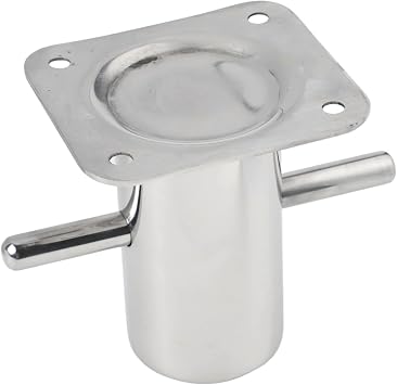 316 Stainless Steel For Samson Post Bollard 60mm, Polished Marine Deck Fitting for Mooring, Anchoring & Towing, Heavy Duty Rope Cleat for Boat Ship Yacht, Silvery