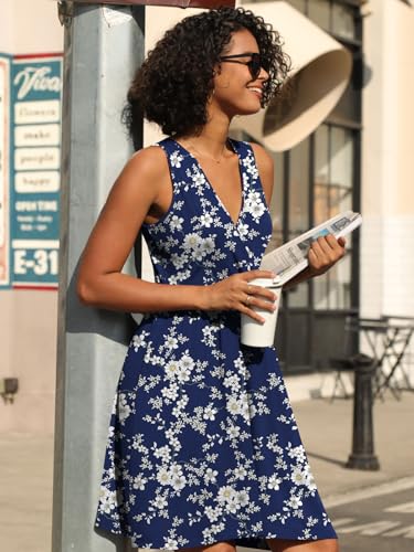 Image of CATHY 2026 Womens Casual Dress Summer Sleeveless Dresses V Neck Wrap Sexy Sundress with Pockets S-2XL