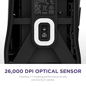 NZXT Lift 2 Ergo, Lightweight Ergonomic Wired Gaming Mouse, Lightweight 61 g Design, 8K Polling Rate, Optical Switches, 26K DPI Optical Sensor, 100% PTFE Feet, Black