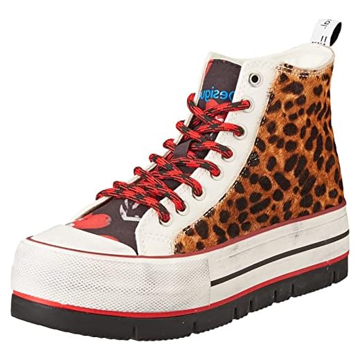 Desigual Damen Shoes_Crush_Animal Sneaker, Multicolor, 39 EU