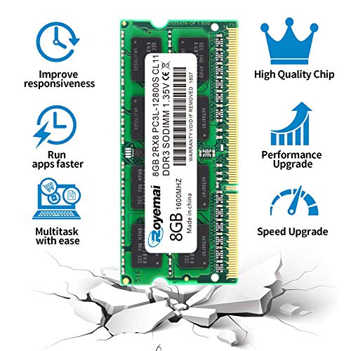 A-Tech 8GB DDR3/DDR3L 1600MHz RAM For Kingston KCP3L16SD8/8 - SODIMM 204-Pin Memory