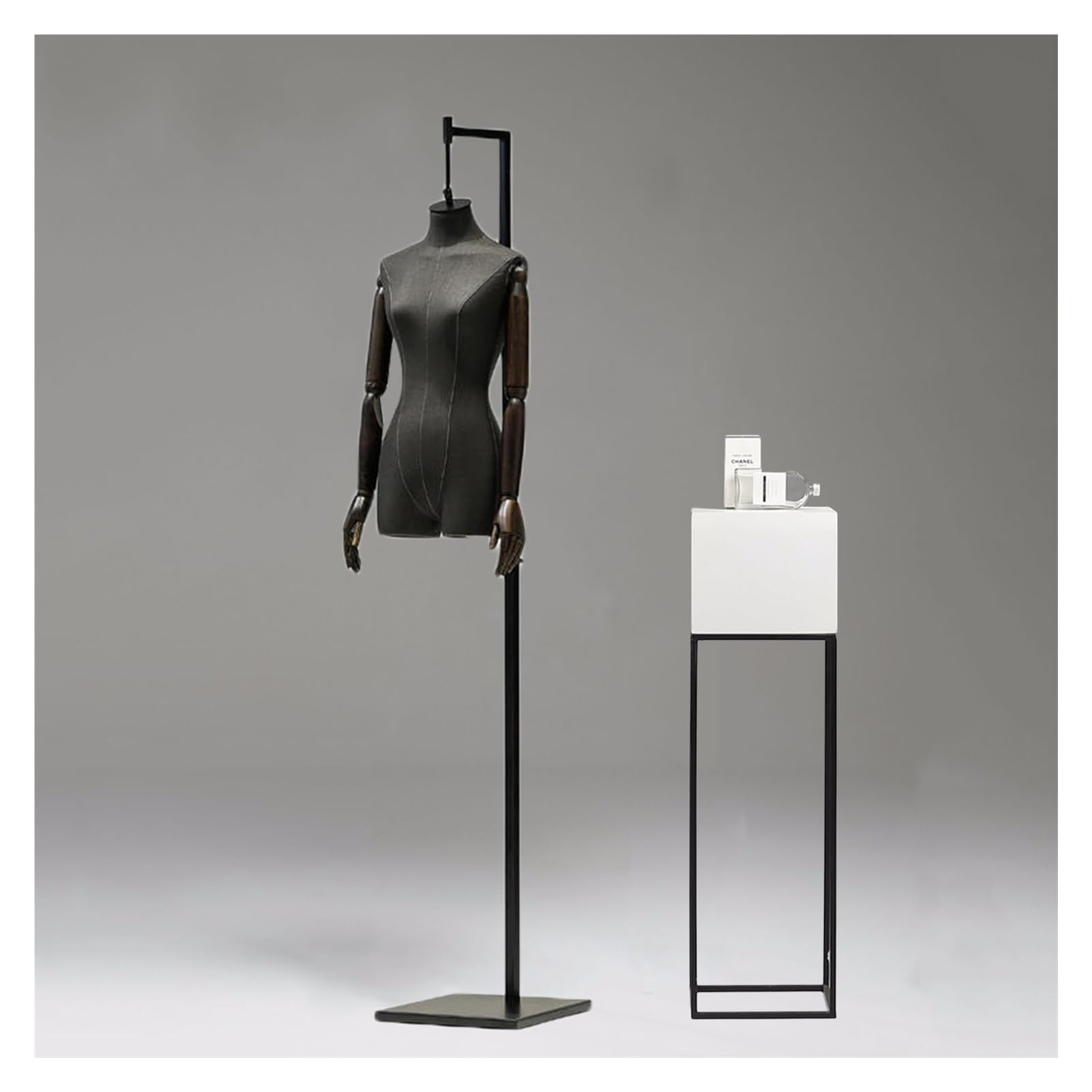 SDdPulse Manichino da donna, nero, per cucito, busto, busto, busto, per cucito, busto, 119-180 cm, regolabile, da donna, per esporre vestiti, foto, da donna