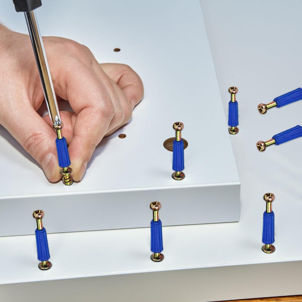 Connettori eccentrici per mobili con camma vite e perno M6 40mm