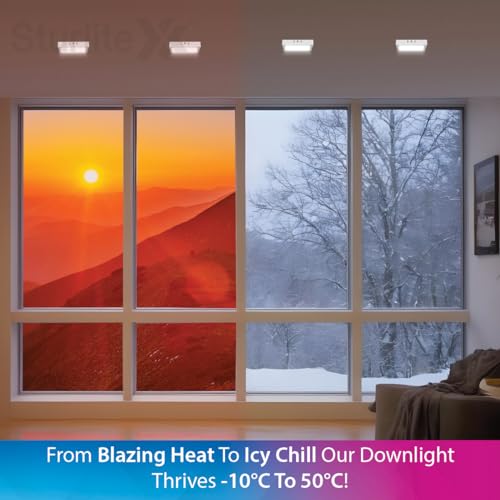 Image of Sturlite Lexxo 8W Square LED Surface Light| 6500k Cool White Color Temperature| 800 Lumens with CRI Tech for Accurate Color Representation - (Pack of 6)