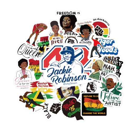Calcomanías afroamericanas inspiracionales de 1step2dream para termos y celulares 5