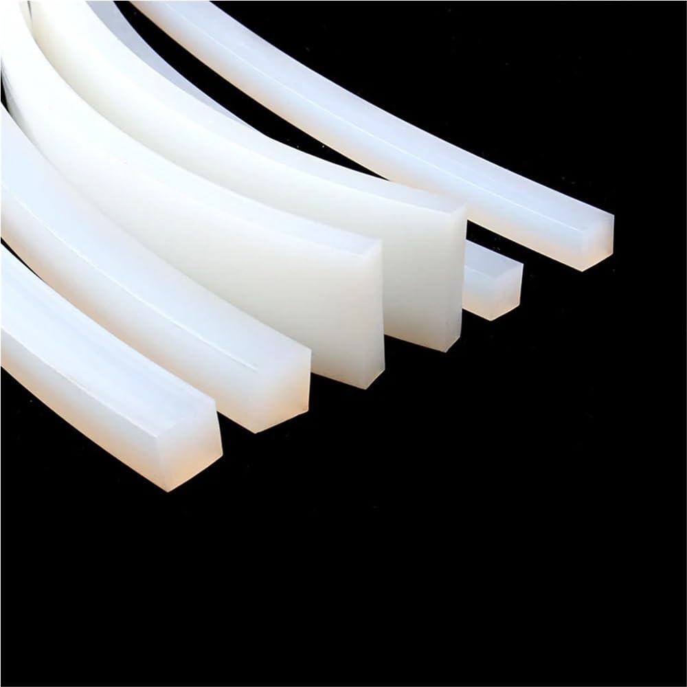 Tira de sellado de caucho de silicona cuadrada | Tiras de sellado impermeables sólidas blancas de varios tamaños(8MM*60MM)