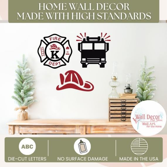 Miniatura 4 de Pegatinas de vinilo para pared, diseño de bombero, diseño de niño