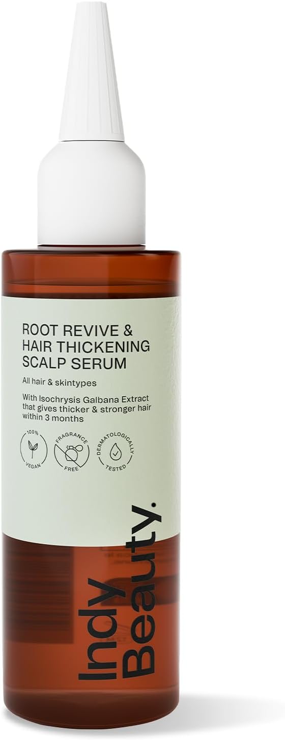 Root Revive Scalp Serum - Hair Thickening Products for Women & Men - Promotes Healthy, Strong Hair - Hair Growth Serum Exfoliator & Moisturiser - Vegan Hair Care - Oil Alternative - Indy Beauty, 100ml