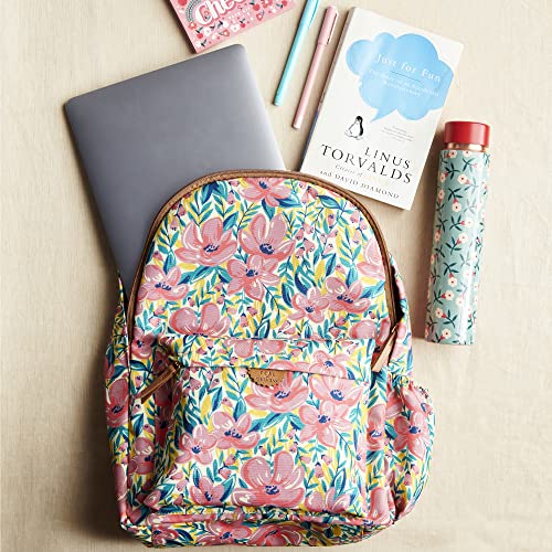 Image of TEAL BY CHUMBAK Laptop Backpack for Women, Stylish Canvas Bag for College, Office, School and Travel, Fits 15-Inch Laptop, Lightweight and Durable with Organizer