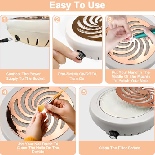 Colector de Polvo para Uñas Jaxbo Compacto y Eléctrico miniatura 6