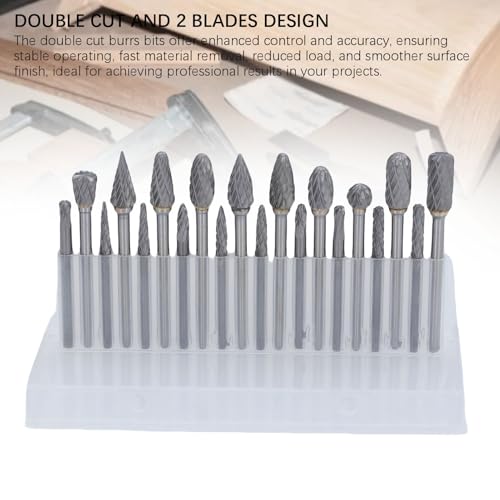 Set de fresas de carburo doble corte 20 piezas miniatura 5