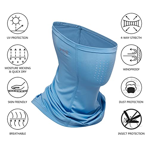 Image of BASSDASH Neck Gaiter Mask UPF 50 Sun Protection for Men & Women, Fishing, Hiking, Outdoor