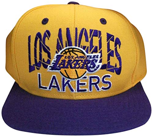 Gorra Snapback amarilla y morada de Los Angeles Lakers miniatura 1