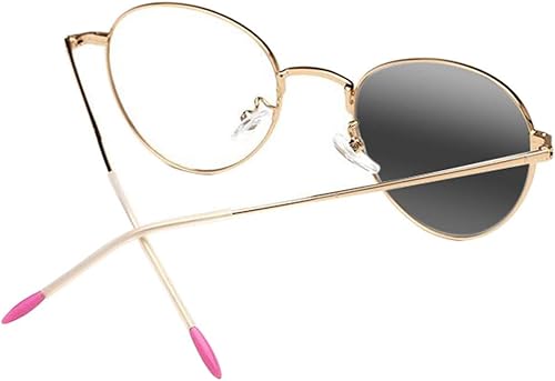 Miniatura 7 de Bifocal transición fotocromática gafas de lectura vintage elegante aviador de gran tamaño marco de metal gafas para hombres y mujeres