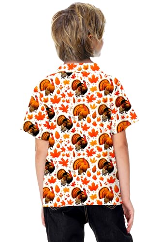 Image of AOBUTE Kids 4th of July Polo American Flag Short Sleeve Button Down Shirts Tops 3-14 Years