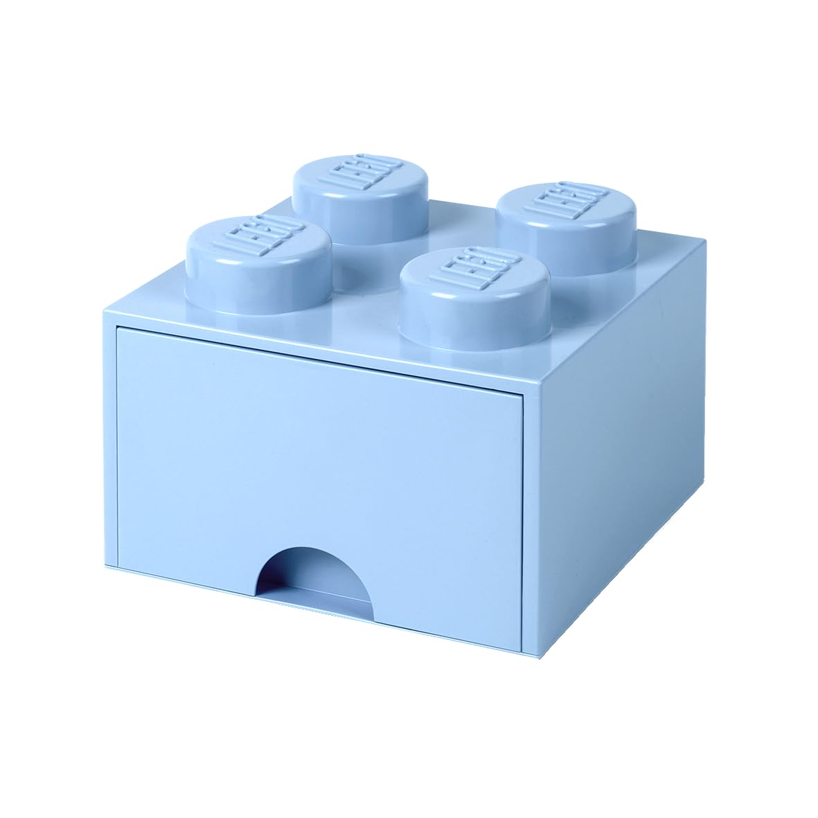 LEGO Brick with 4 Knobs and Drawer Light Royal Blue - Storage Box for LEGO Toys Desk Drawers and Office Supplies Stackable Storage Box Home Decoration
