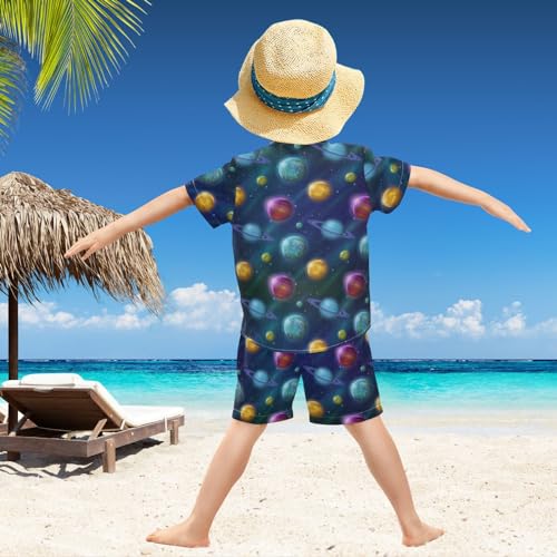 Image of visesunny Boys 2 Pieces T-shirts and Shorts Floral Tops & Shorts Summer Outfits 3-10 Years Clothes